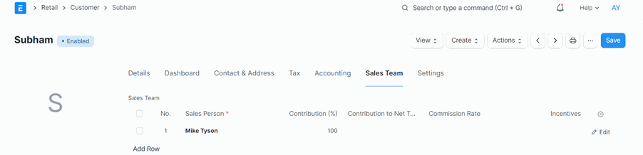 Sales Target Allocation to the Sales Person and Reporting Allocating Salesperson to the Customer