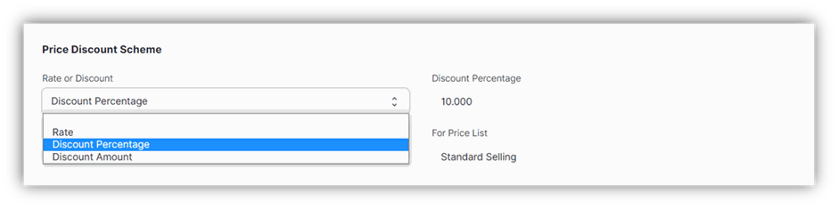 Create Pricing Rules in ERPNext discount amount