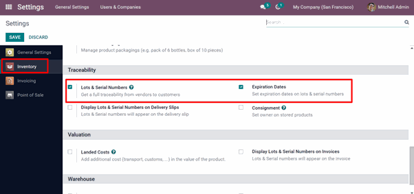 POS lot Selection Odoo Module: Configuration