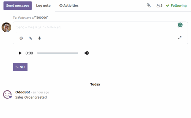 Send Voice Message - Odoo App Attachment