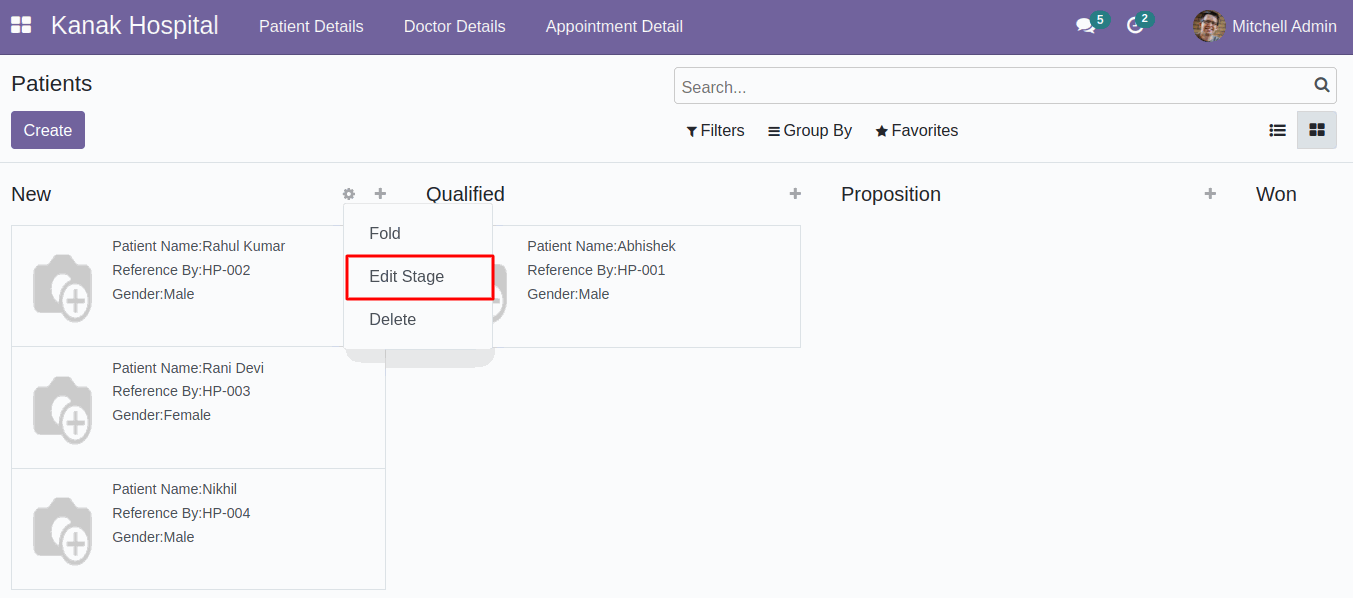 Group Edit: Odoo Kanban View