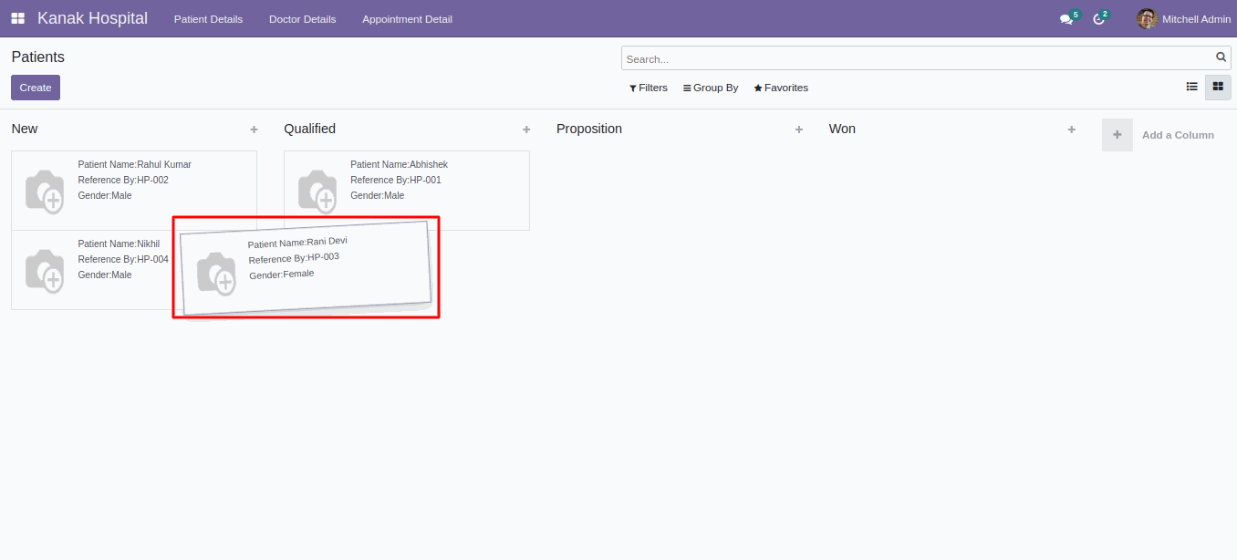 Advanced Kanban View in Odoo Records Draggable: Odoo Kanban View