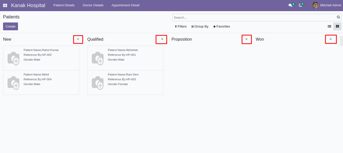 Quick Create: Odoo Kanban View