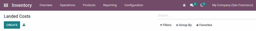 Inventory Landed Costs in Odoo Landed Cost