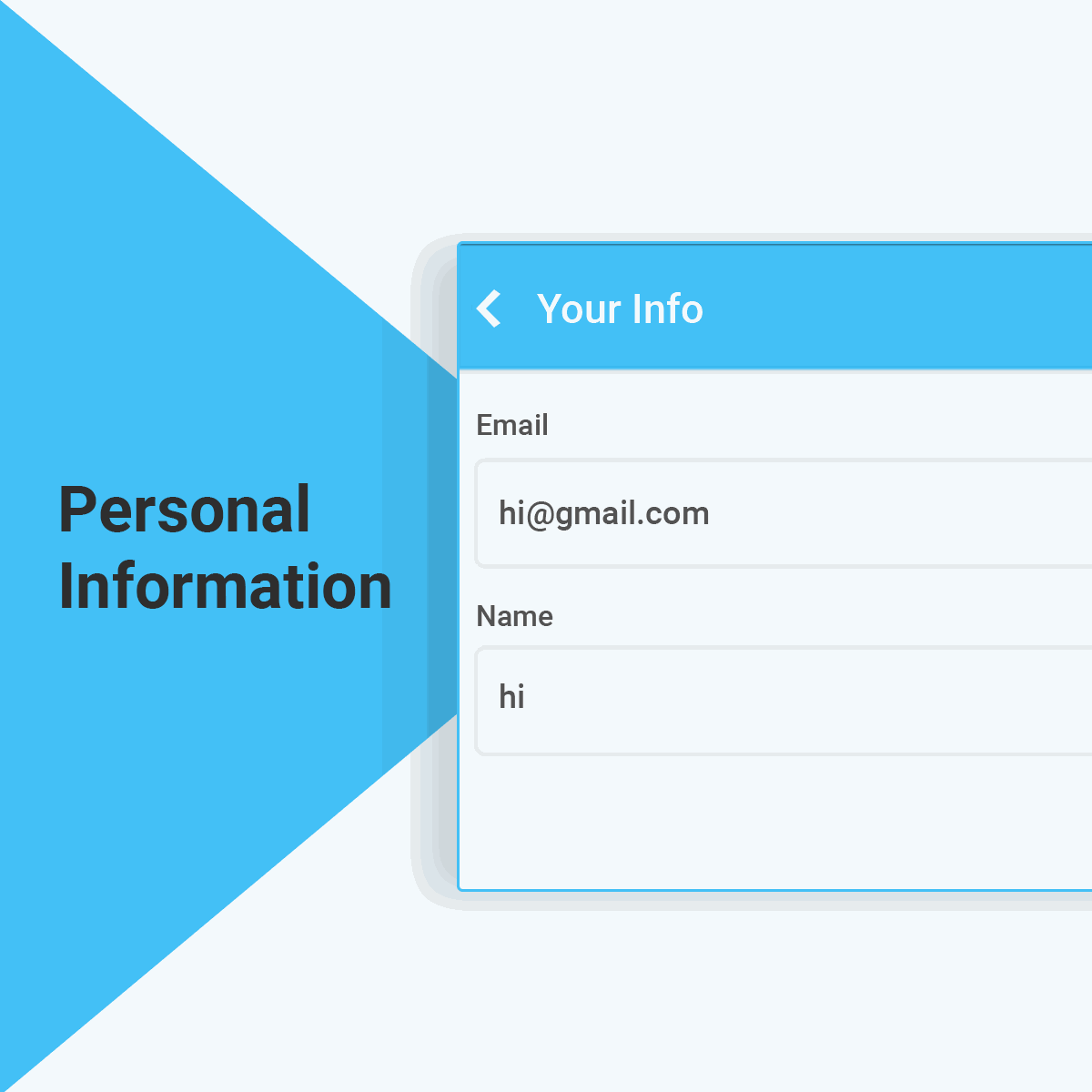 OdooShoppe - Mobile App For Ecommerce Business Personal Information