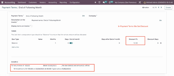 early payment discount