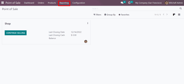 X/Z Reports Module in Odoo POS X Report in the running session