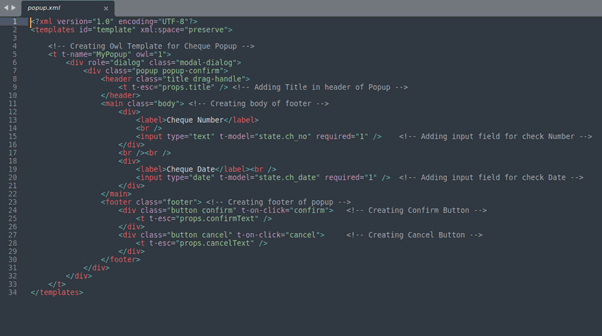 How to Generate or Create Pop-up In Odoo Owl template for popup
