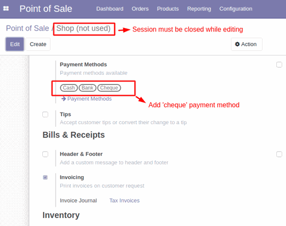 add cheque payment method