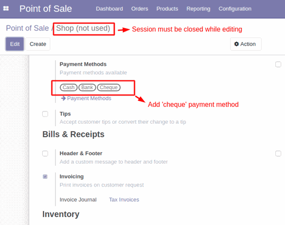 How To Add A New Payment Method In POS add cheque payment method