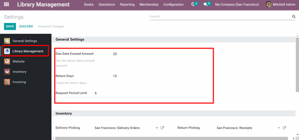 Features of Library Management Odoo Module