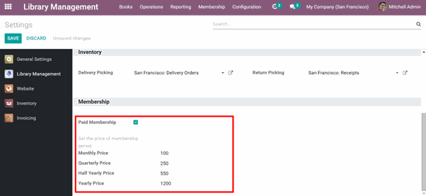 Features of Library Management Odoo Module