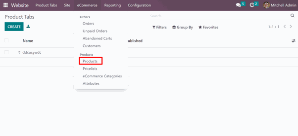 Manage Website Product Tabs In Odoo Create a Product Tab in odoo