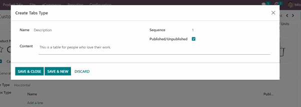 Manage Website Product Tabs In Odoo Create a Product Tab in odoo
