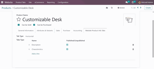 Manage Website Product Tabs In Odoo Create a Product Tab in odoo