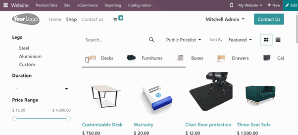 Create a Product Tab in odoo