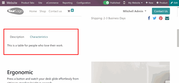 Manage Website Product Tabs In Odoo Create a Product Tab in odoo