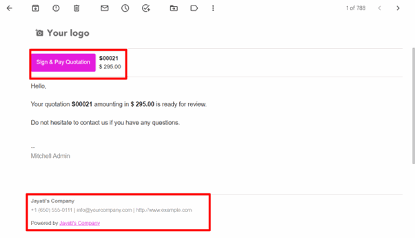 Steps of E-Mails Buttons Dynamic Colours Odoo App