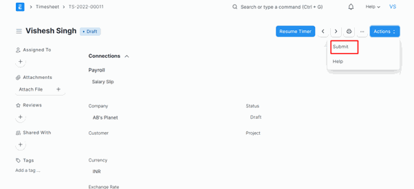 How To Set A Workflow In ERPNext Action- submit