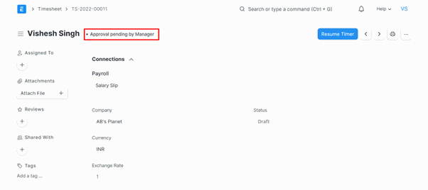How To Set A Workflow In ERPNext Draft- Approval pending by manager