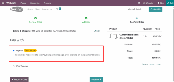 Paytrail Payment Acquirer Odoo Module How To Use Paytrail Payment Acquirer In Odoo
