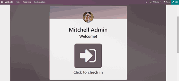 Portal Employee Attendance Module In Odoo check-out button