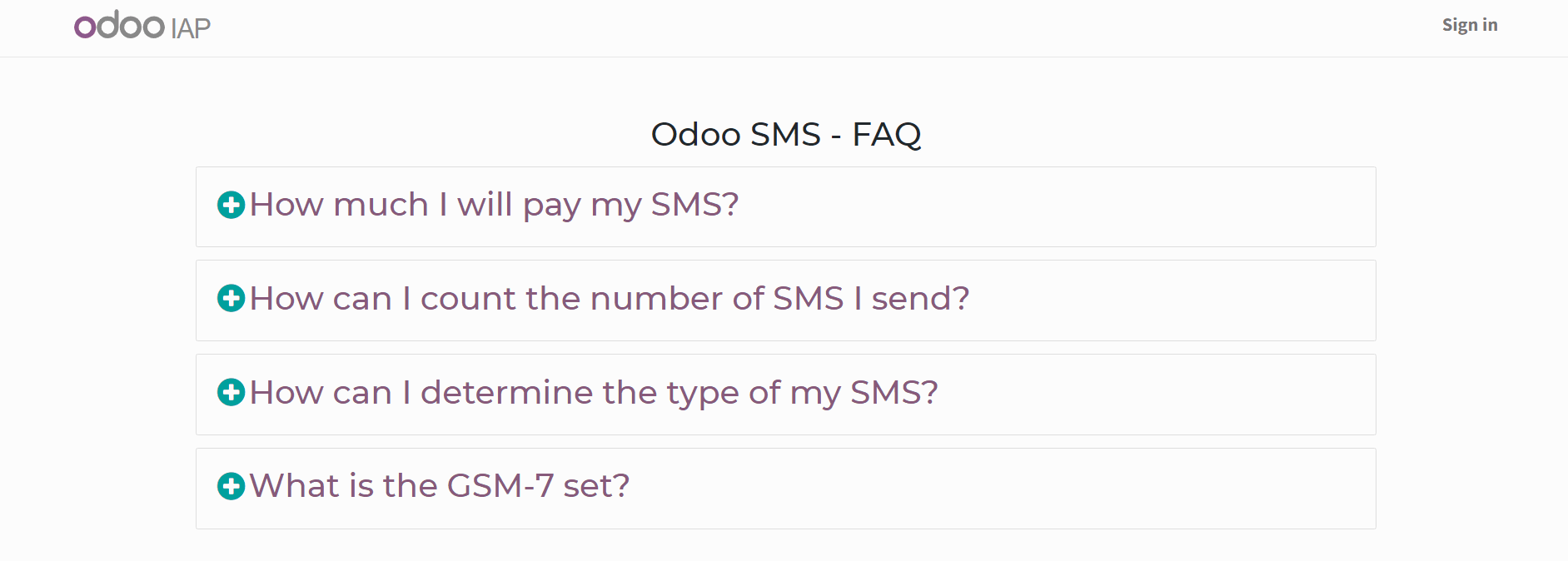 Odoo SMS FAQ