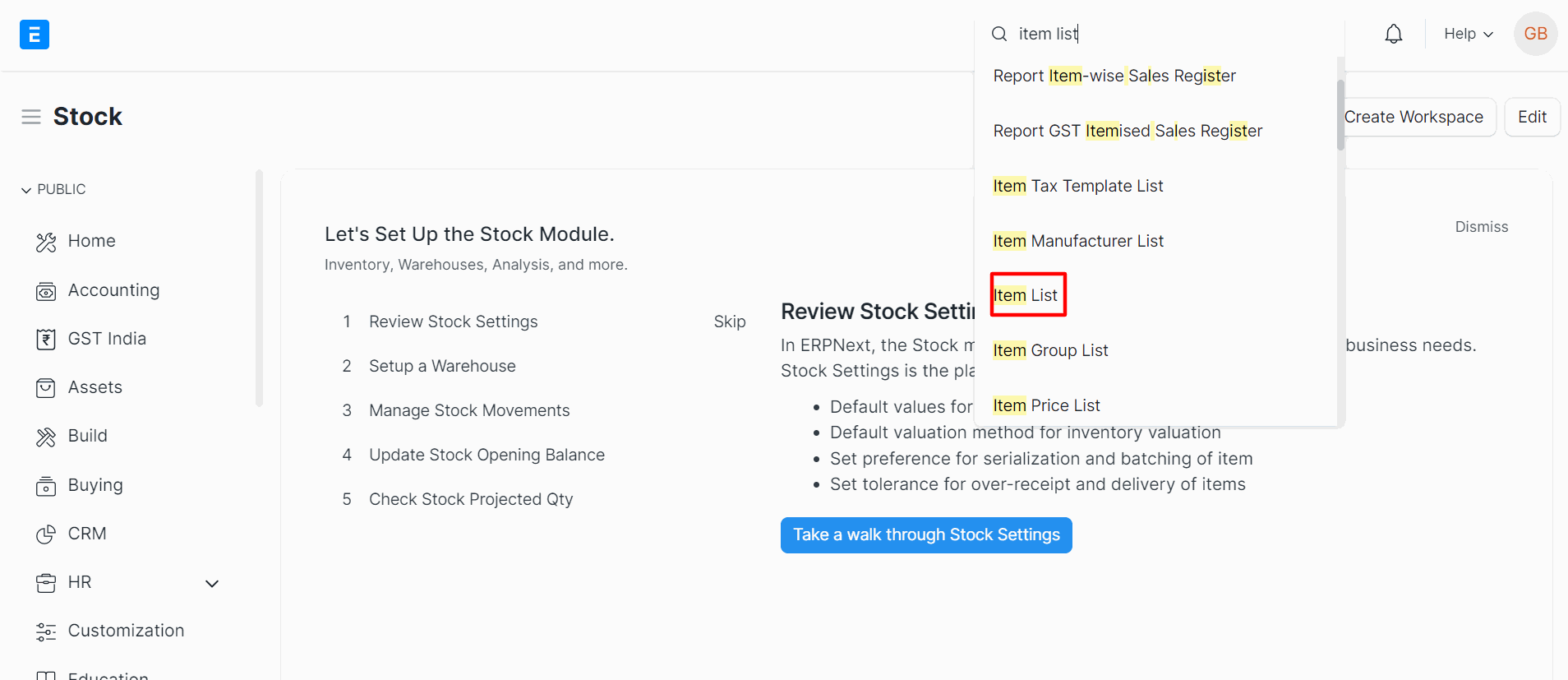 Manage Multiple UoM's For A Product With ERPNext Go to itme list using awesome bar