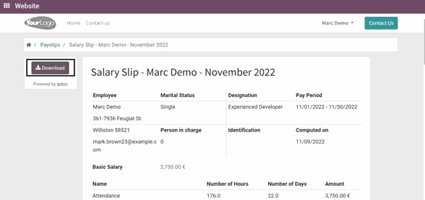 download payslip