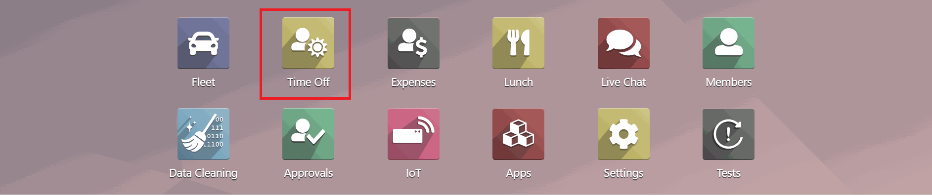 Print Time Off Module In Odoo Time Off Module : View in Odoo Dashboard