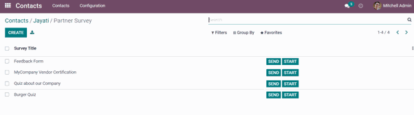 Overview: Partner Survey Odoo App