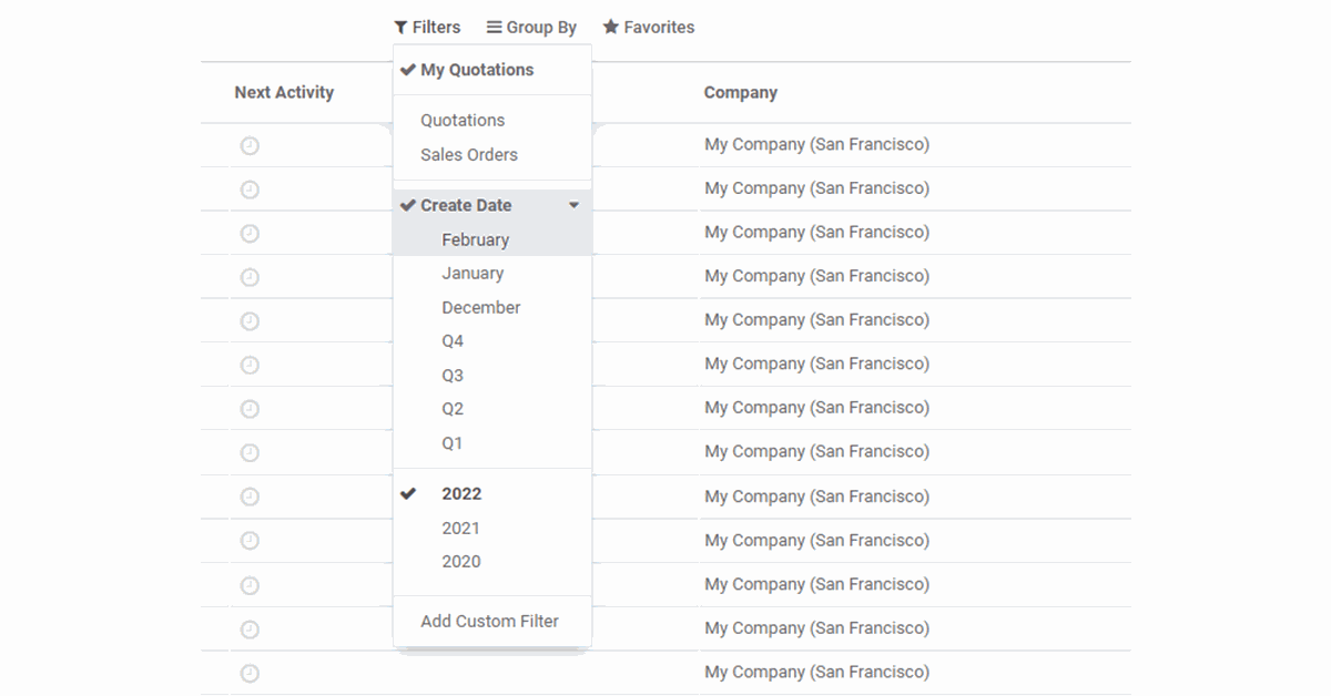 Odoo Navigation: How to Navigate in Odoo 15? filters