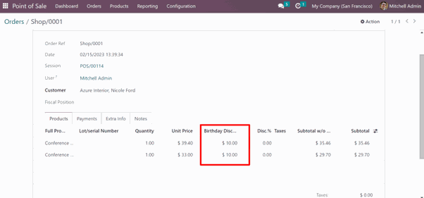 POS Birthday Rewards Odoo Module Set POS Session and Birthday Discounts in Odoo - Configuration