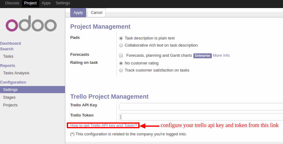 Configure Trello Project in Odoo Configure Trello Project in Odoo