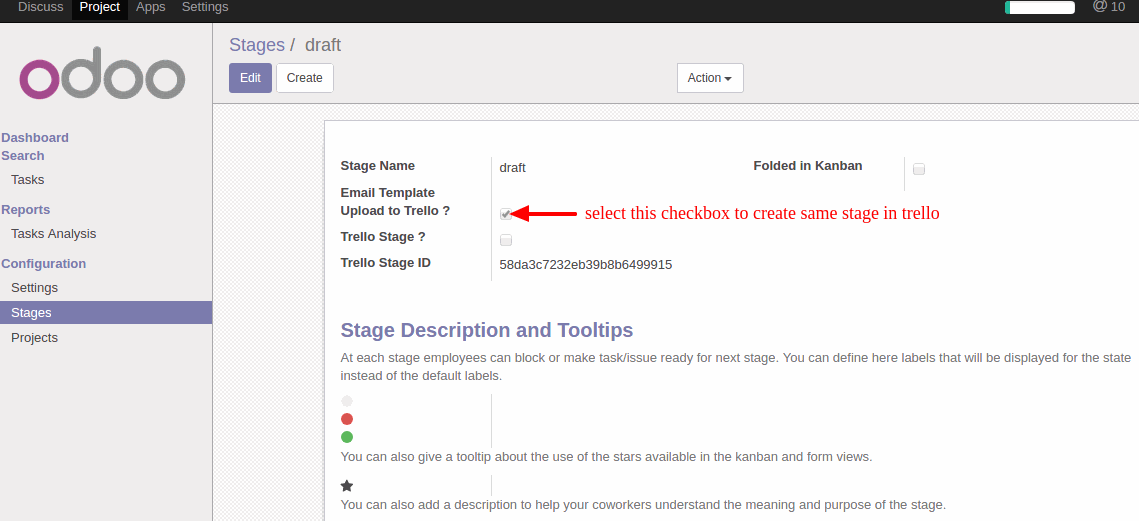 Upload Stage on Trello and Project Upload Stage on Trello and Project