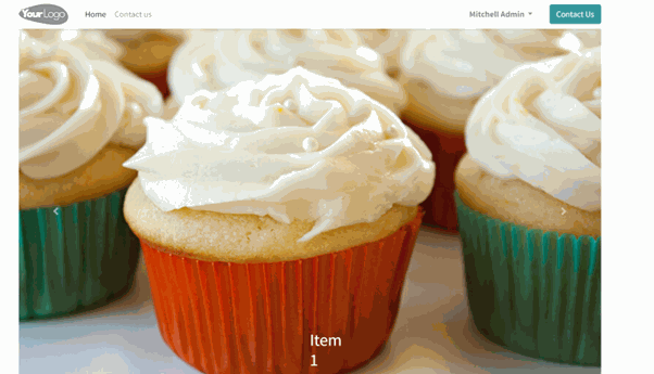Style Two in the Website Slider Snippet Odoo module, featuring a large image that spans the entire screen Style Two in the Website Slider Snippet Odoo module, featuring a large image that spans the entire screen