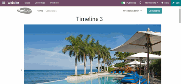 Website Timeline Snippet - Odoo Module Website Timeline Snippet Styles: Style 3