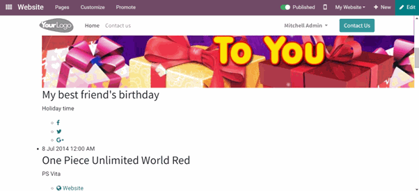 Website Timeline Snippet - Odoo Module Website Timeline Snippet Styles: Style 6