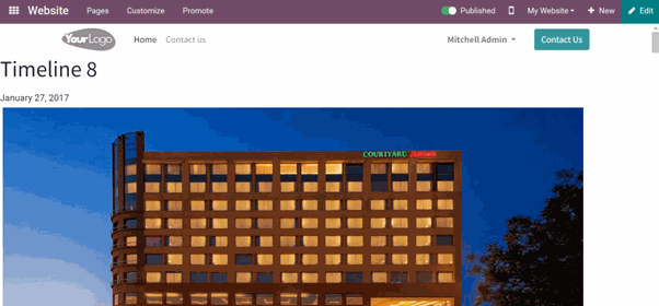 Website Timeline Snippet - Odoo Module Website Timeline Snippet Styles: Style 8