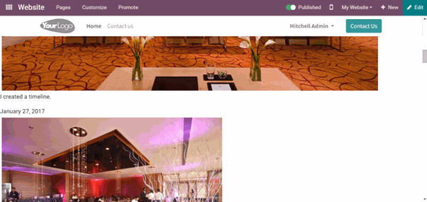 Website Timeline Snippet - Odoo Module Website Timeline Snippet Styles: Style 8
