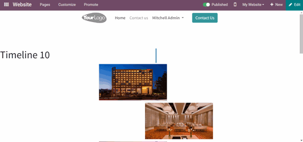 Website Timeline Snippet - Odoo Module Website Timeline Snippet Styles: Style 10