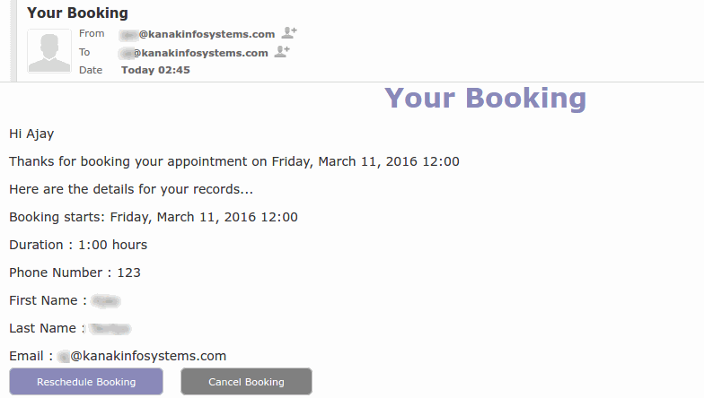 Kanak Calendar Appointment Odoo Module System Send Email - Odoo