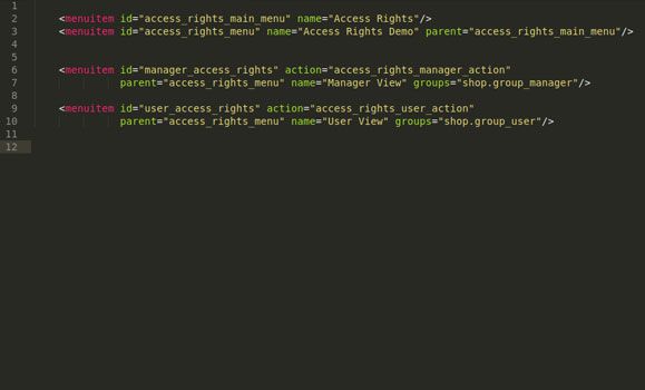 How To Create Access Rights In Custom Module Creating Access Rights For Menu Item