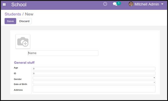 Edit the form view of our custom module