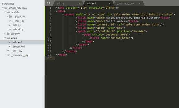 How To Add a New Page Inside a Notebook In Odoo Edit the form view of our custom module