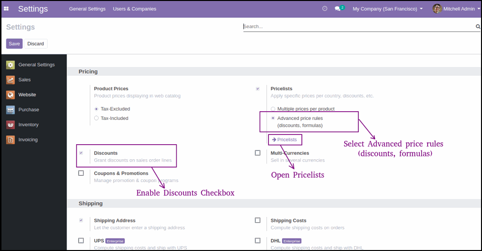How To Display Discounts and Ribbons on Odoo Website Discount on Website in Odoo