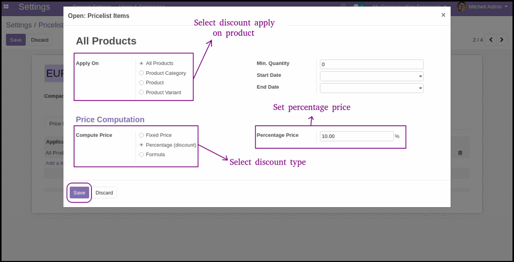 How To Display Discounts and Ribbons on Odoo Website Discount on Website in Odoo