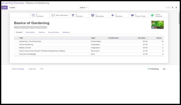 E-Learning Module in Odoo