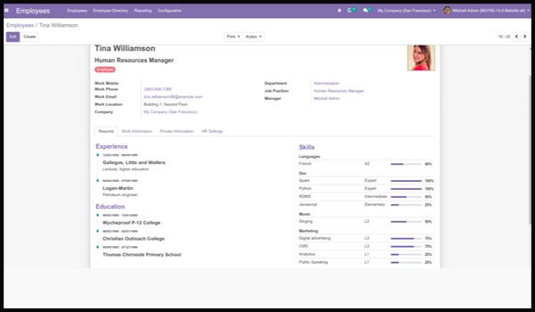 New Expected Features in Odoo 13 Skill Management Module