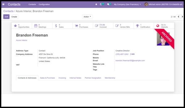 Ribbon Widget in Odoo